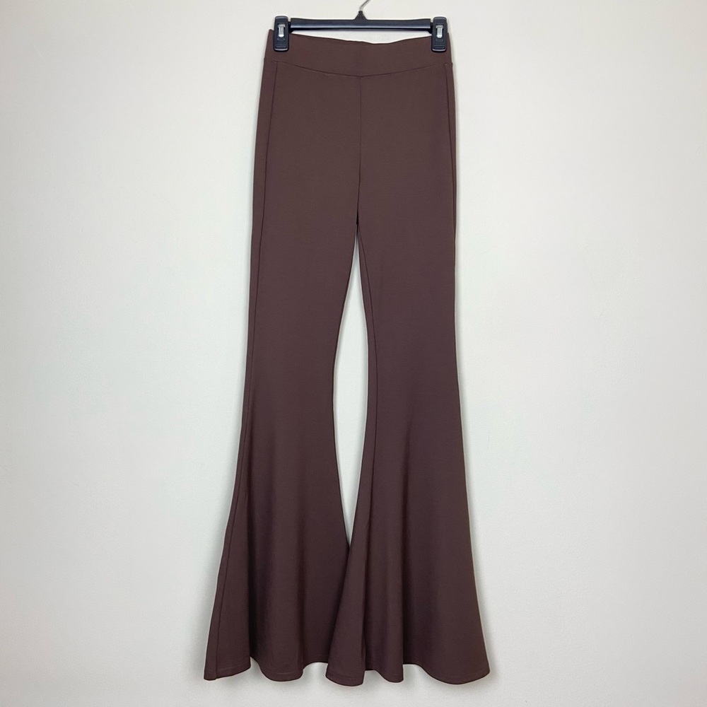 L'Agence Kiki Ponte Pant Chicory Coffee High Waist Flare Leg Stretch Size XS - Picture 7 of 14